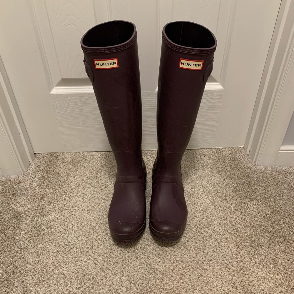 Hunter Boots in Plum